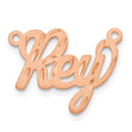 Sterling Silver/Rose-plated Satin Diamond-cut Name Plate