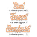 Sterling Silver/Rose-plated Satin Diamond-cut Heart Name Plate