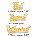 Sterling Silver/Gold-plated Satin Diamond-cut Heart Name Plate