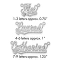 Sterling Silver/Rhod-plated Satin Diamond-cut Heart Name Plate