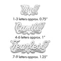 Sterling Silver/Rhodium-plated 3D Polished Heart Name Plate
