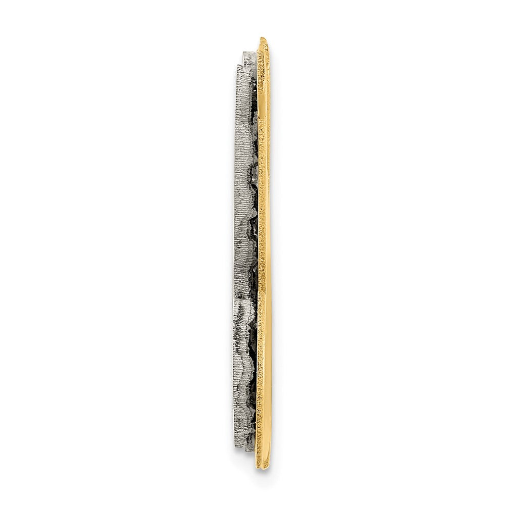 14k 3D Two-tone Polished Name Plate