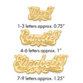 Sterling Silver/Gold-plated 3D Diamond-cut Heart Name Plate