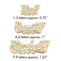 14k 3D Two-tone Diamond-cut Name Plate