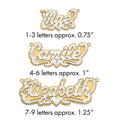 14k 3D Two-tone Satin Diamond-cut Name Plate