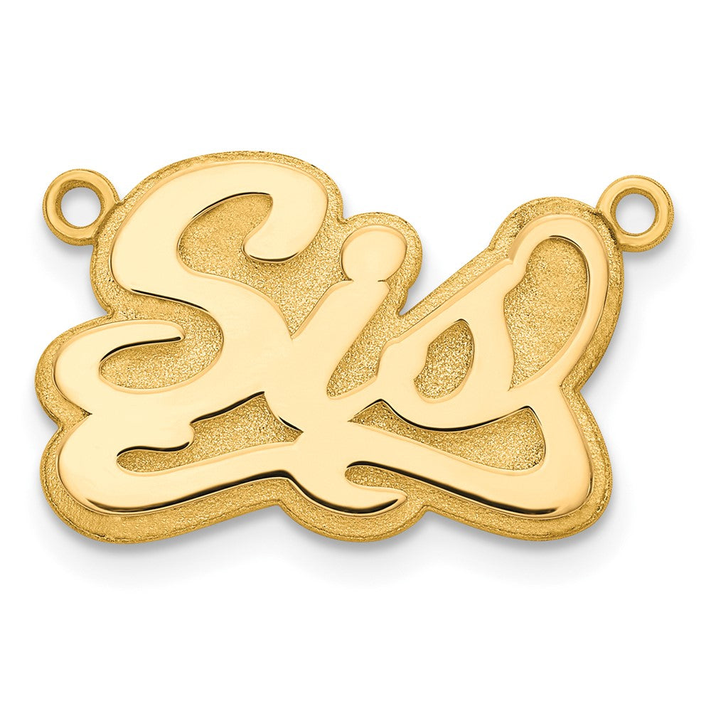 14k Yellow Gold 3D Polished Name Plate
