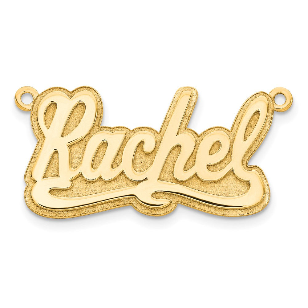 14k Yellow Gold 3D Polished Name Plate
