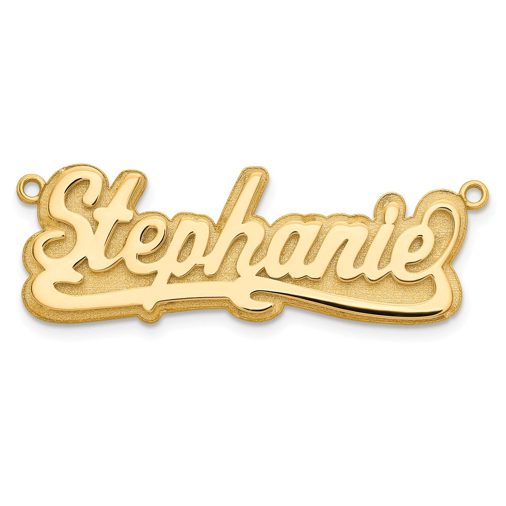 Sterling Silver/Gold-plated 3D Polished Name Plate