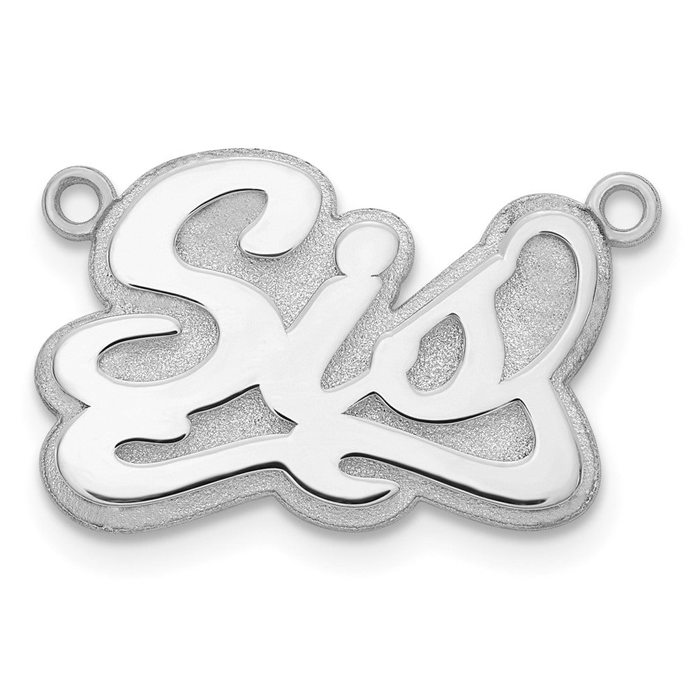 10k White Gold 3D Polished Name Plate