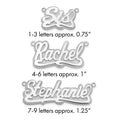 Sterling Silver/Rhodium-plated 3D Polished Name Plate