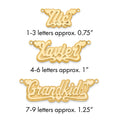 Sterling Silver/Gold-plated 3D Polished Hearts Name Plate