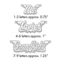 14k White Gold 3D Polished Hearts Name Plate