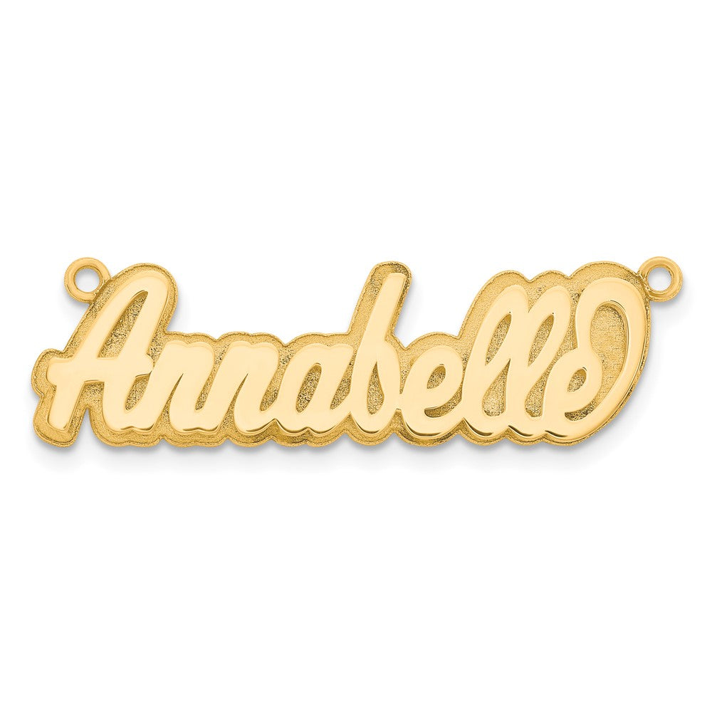 14k Yellow Gold Polished 3D Name Plate