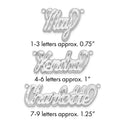 14k White Gold 3D Diamond-cut Name Plate