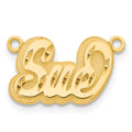 Sterling Silver/Gold-plated 3D Diamond-cut Name Plate