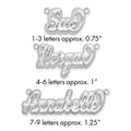 Sterling Silver/Rhodium-plated 3D Diamond-cut Name Plate