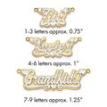 14k Rose Gold 3D Satin Diamond-cut Hearts name Plate