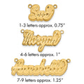 14k Yellow Gold 3D Satin Diamond-cut Name Plate