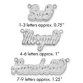 SS/Rhodium-plated 3D Satin Diamond-cut Name Plate
