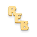 Sterling Silver/Gold-plated Small cut-out Monogram Tie Tac