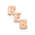 Sterling Silver/Rose-plated Small cut-out Monogram Tie Tac