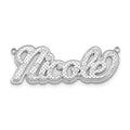 14kw 3-Dimensional Diamond Name Plate Pendant