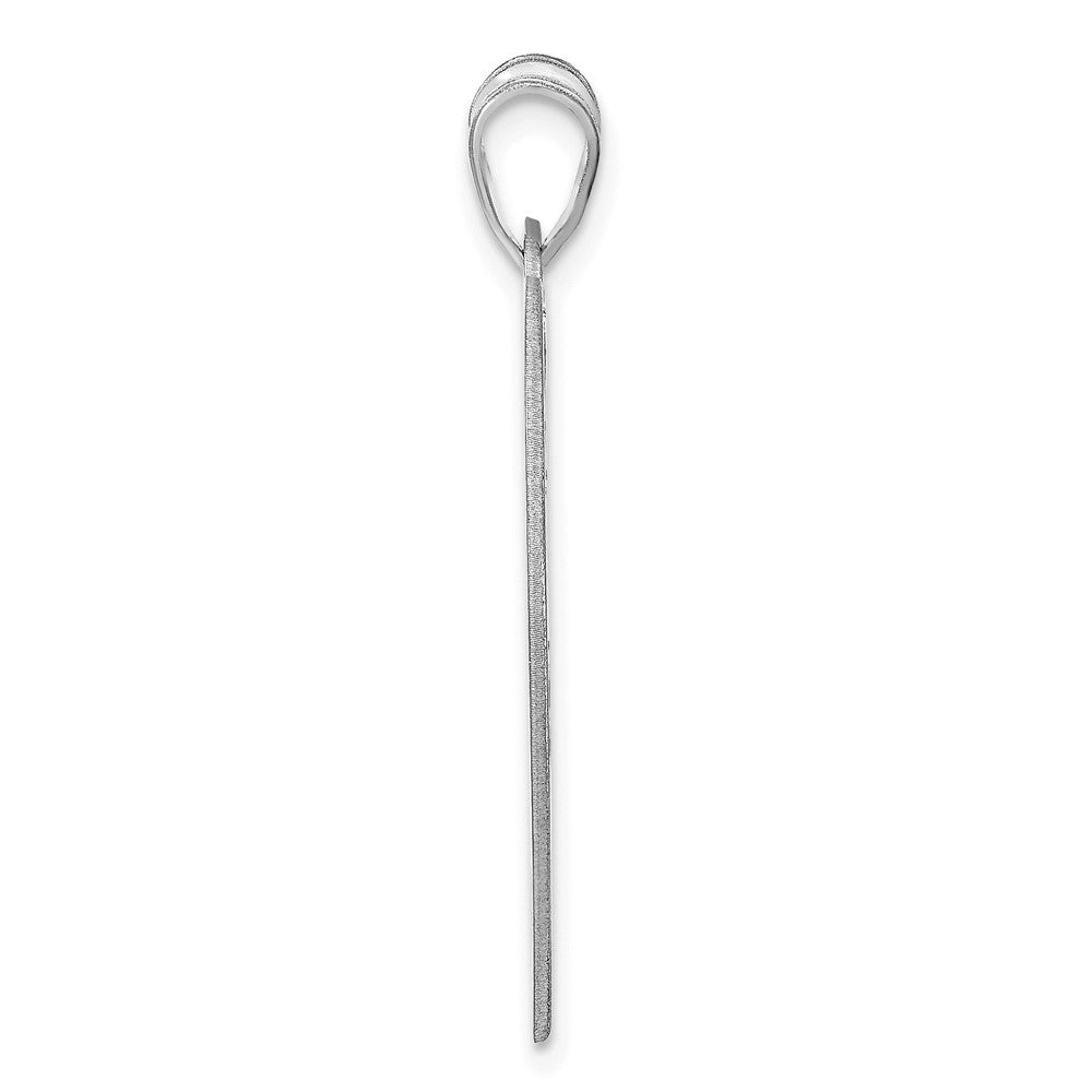 Sterling Silver/Rhodium-plated Large Monogram Heart Pendant