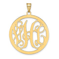 Sterling Silver/Gold-plated Large Round Monogram Pendant