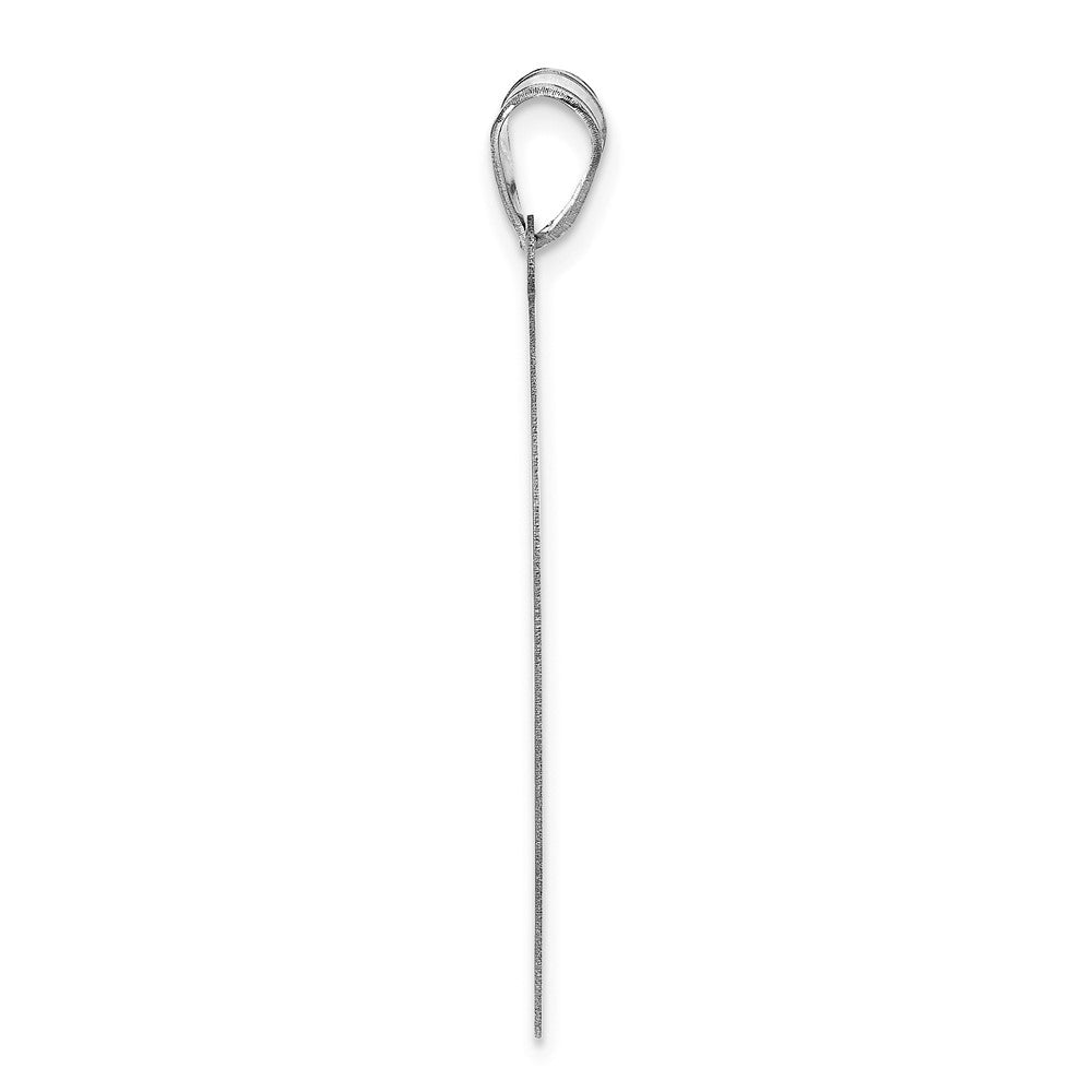 14k White Gold Large Round Monogram Pendant