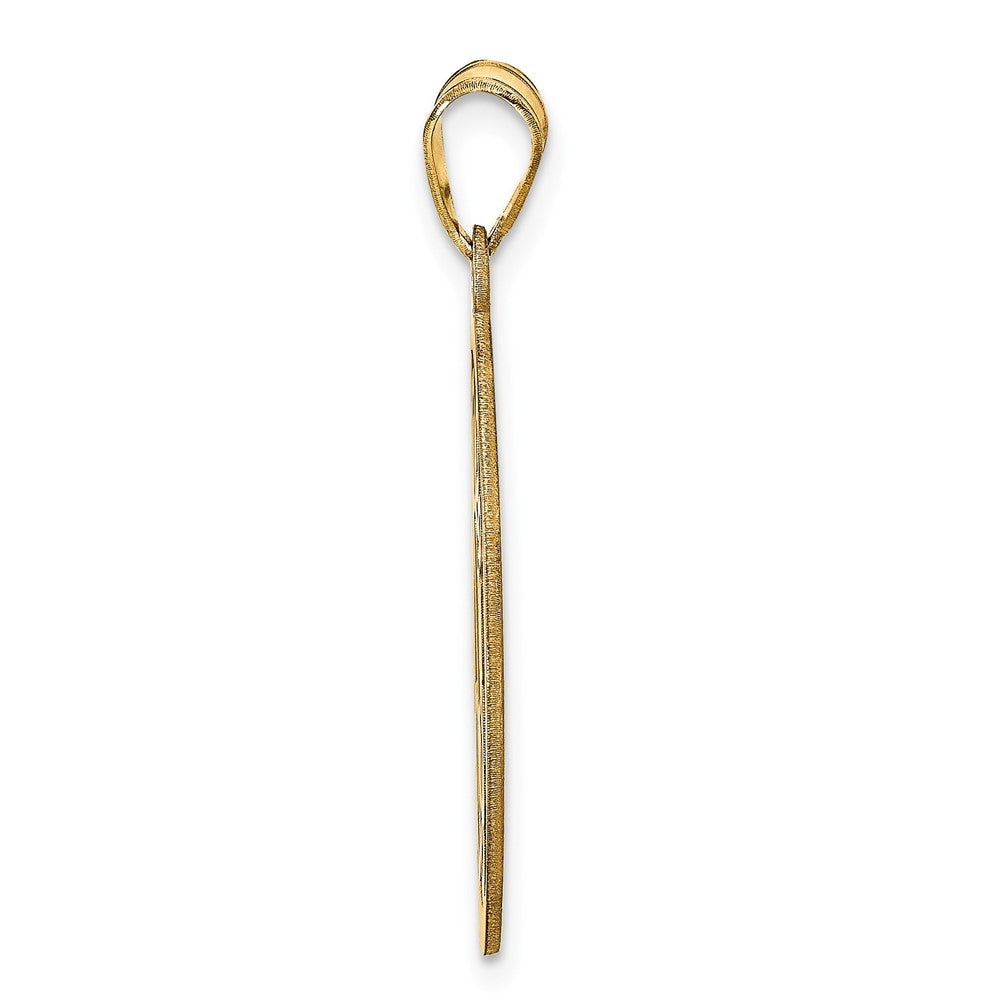 14k Yellow Gold Round Monogram Pendant