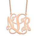 Sterling Silver/Rose-plated Monogram Necklace
