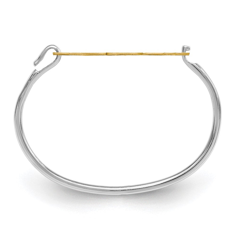 SS/Gold-plated Monogram with Sterling Silver Bangle