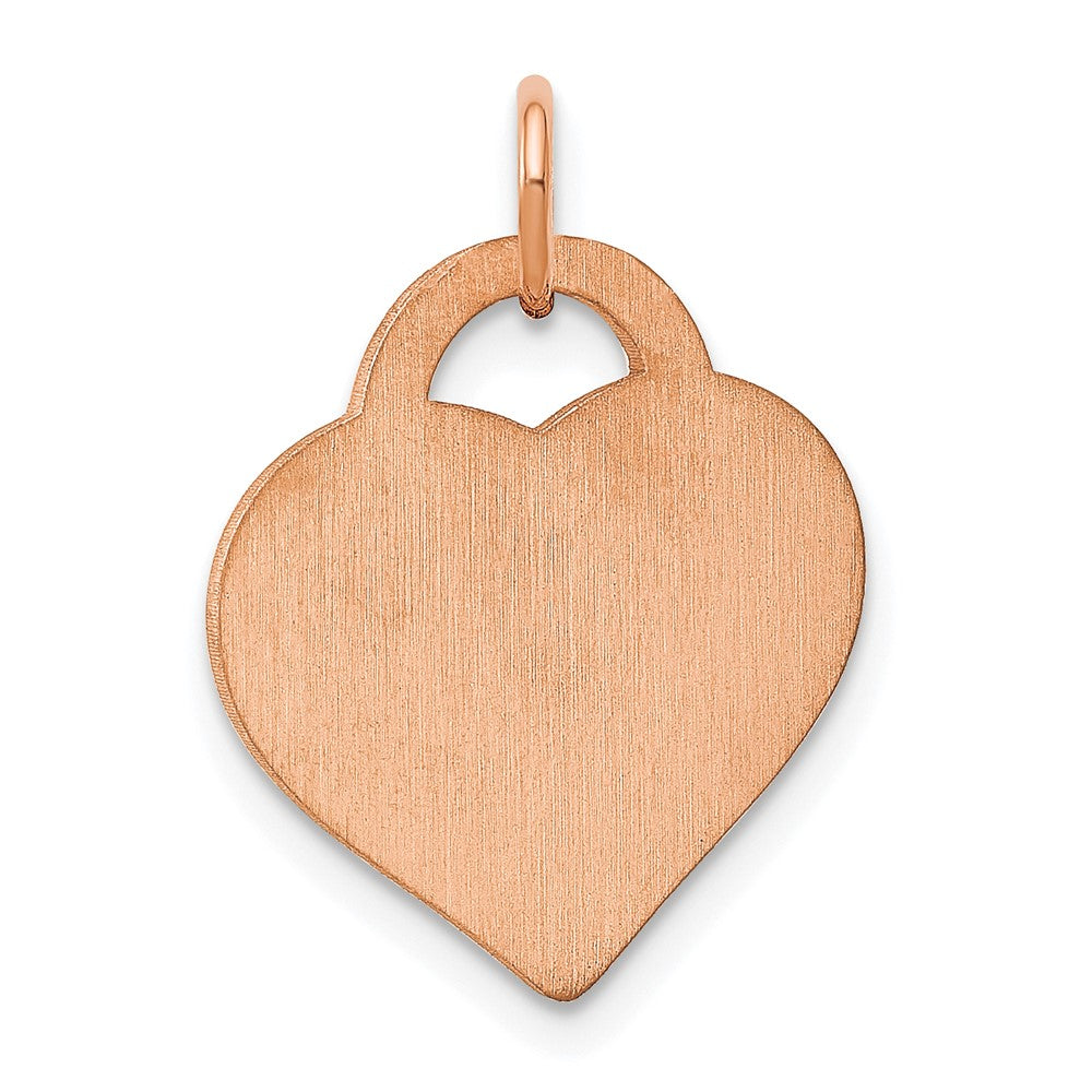 Sterling Silver/Rose-plated Monogram Heart Charm