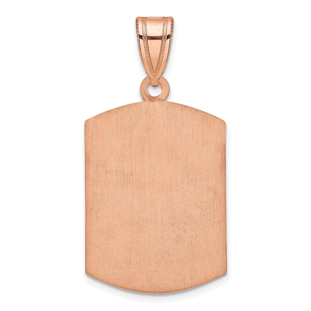 Sterling Silver/Rose-plated Brushed Monogram Pendant