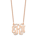 14k Rose Gold Small Monogram Necklace