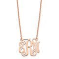 Sterling Silver/Rose-plated Small Monogram Necklace