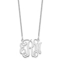 14k White Gold Small Monogram Necklace