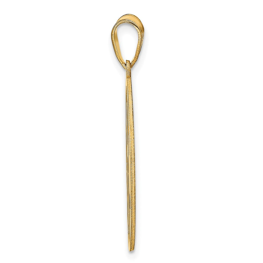 14k Yellow Gold Round Cut-out Monogram Pendant
