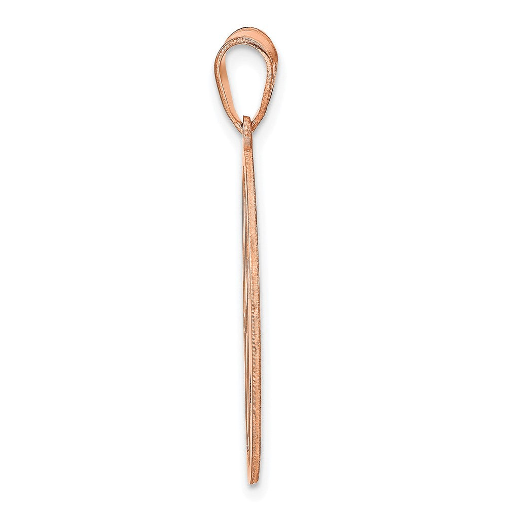 14k Rose Gold Round Cut-out Monogram Pendant