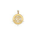 Sterling Silver/Gold-plated Round Family Monogram Pendant