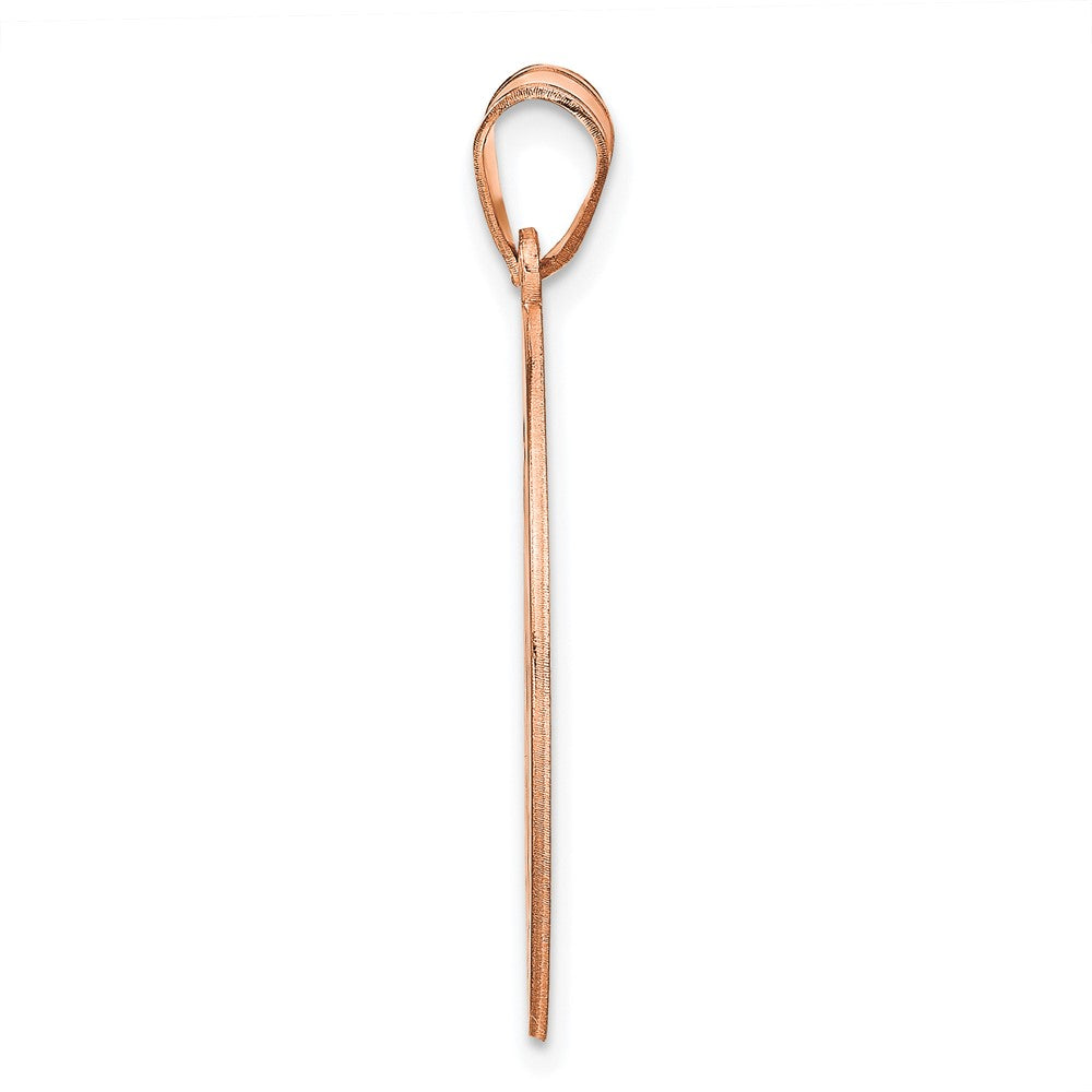 14k Rose Gold Round Family Monogram Pendant
