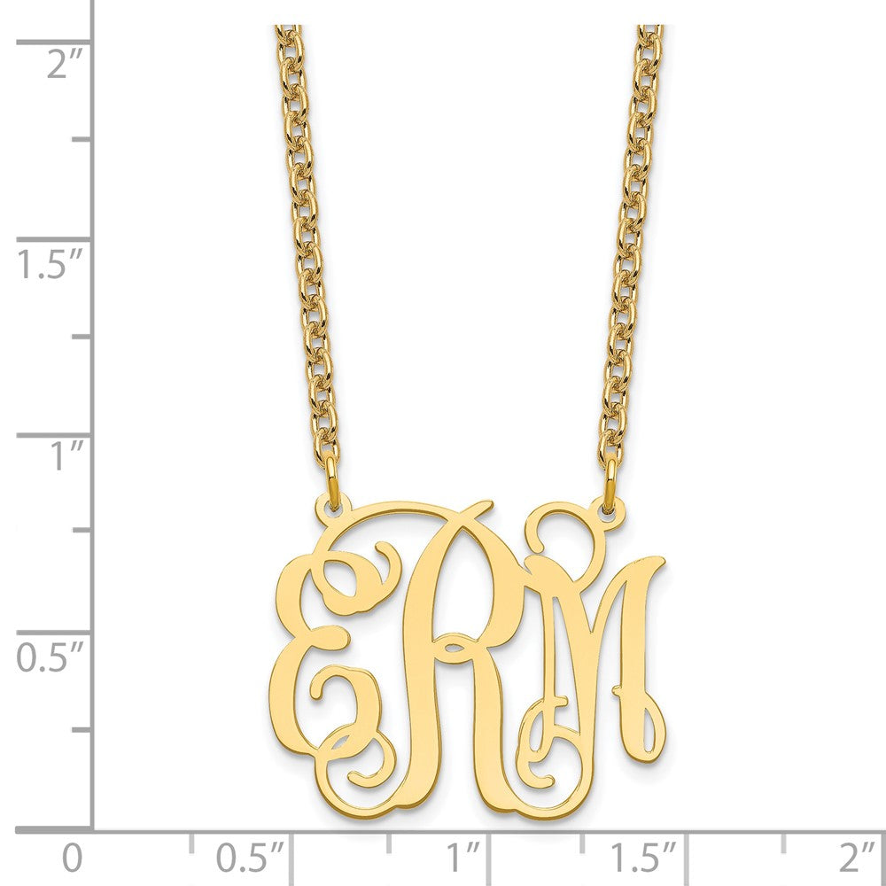 Sterling Silver/Gold-plated Medium Monogram Necklace