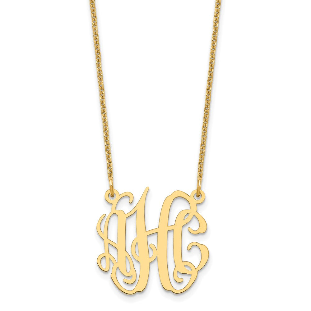 14k Yellow Gold Small Monogram Necklace
