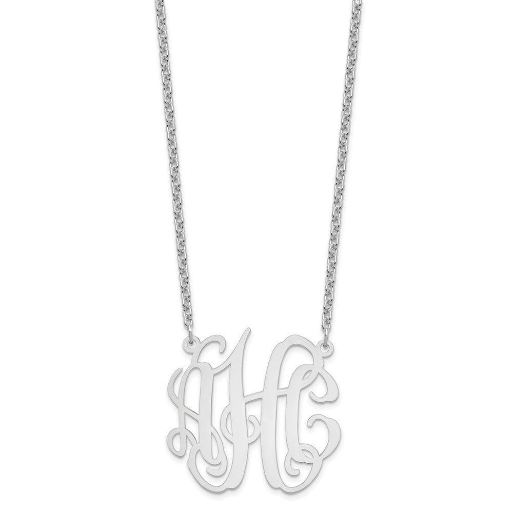 Sterling Silver/Rhodium-plated Medium Monogram Necklace