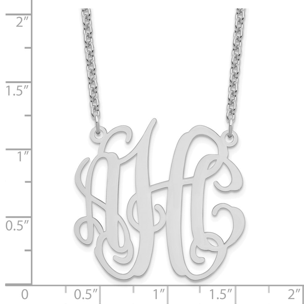Sterling Silver/Rhodium-plated Medium Monogram Necklace