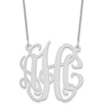 10k White Gold Medium Monogram Necklace