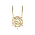 Sterling Silver/Gold-plated Small Family Monogram Necklace