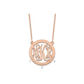 14k Rose Gold Small Family Monogram Necklace