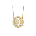 14k Yellow Gold Small Family Monogram Necklace