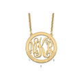 Sterling Silver/Gold-plated Large Family Monogram Necklace